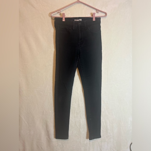 Levi’s 720 Black High Rise Super Skinny Jeans - Picture 1 of 4